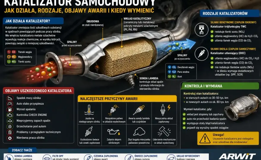 Sonda lambda za katalizatorem - objawy, test i koszty